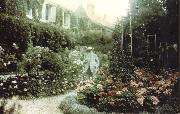 Claude Monet Monet in his garden at Giverny oil painting